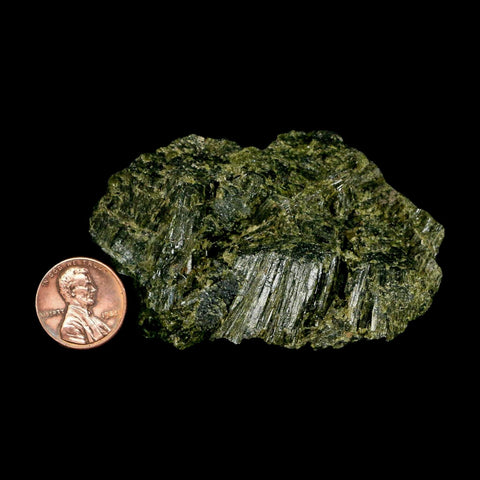 2.8" Rough Deep Green Epidote Crystal Quartz Mineral Specimen Canete Province Peru - Fossil Age Minerals