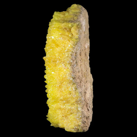 XL 9" Rough Bright Yellow Sulfur Crystal Cluster On Matrix El Desierto Mine Bolivia - Fossil Age Minerals