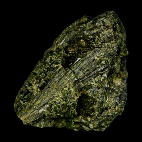 2.2" Rough Deep Green Epidote Crystal Quartz Mineral Specimen Canete Province Peru - Fossil Age Minerals