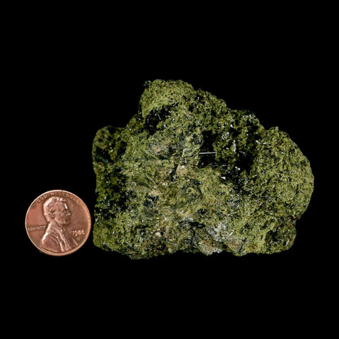 2.4" Rough Deep Green Epidote Crystal Quartz Mineral Specimen Canete Province Peru - Fossil Age Minerals