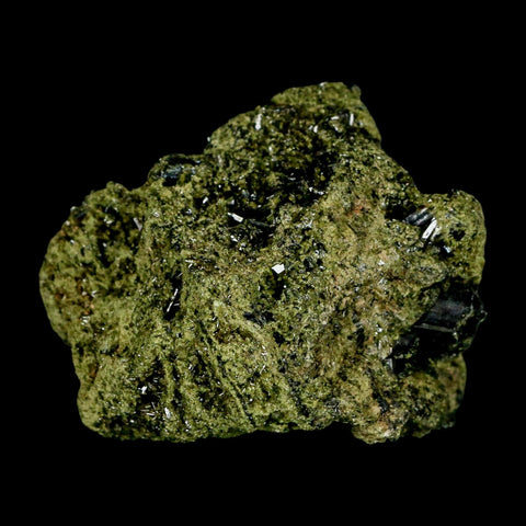 2.4" Rough Deep Green Epidote Crystal Quartz Mineral Specimen Canete Province Peru - Fossil Age Minerals