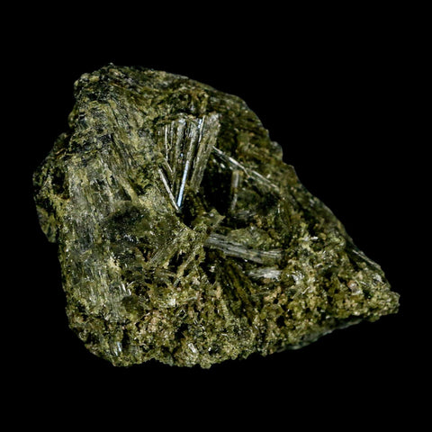 2.3" Rough Deep Green Epidote Crystal Quartz Mineral Specimen Canete Province Peru - Fossil Age Minerals