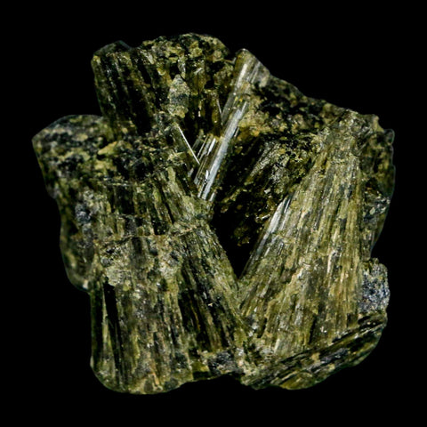 2" Rough Deep Green Epidote Crystal Quartz Mineral Specimen Canete Province Peru - Fossil Age Minerals