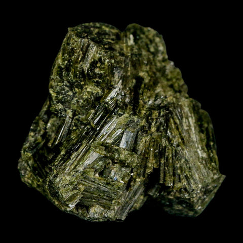 1.7" Rough Deep Green Epidote Crystal Quartz Mineral Specimen Canete Province Peru - Fossil Age Minerals