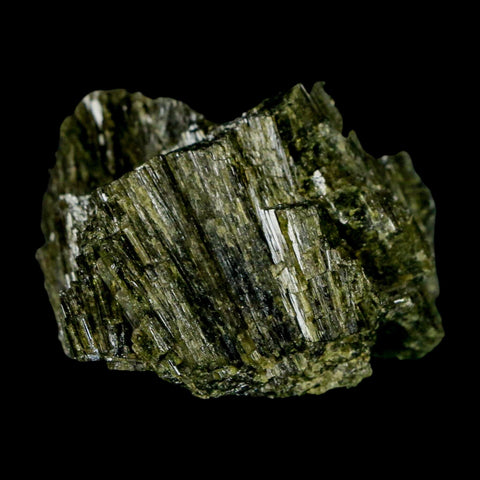 1.5" Rough Deep Green Epidote Crystal Quartz Mineral Specimen Canete Province Peru - Fossil Age Minerals