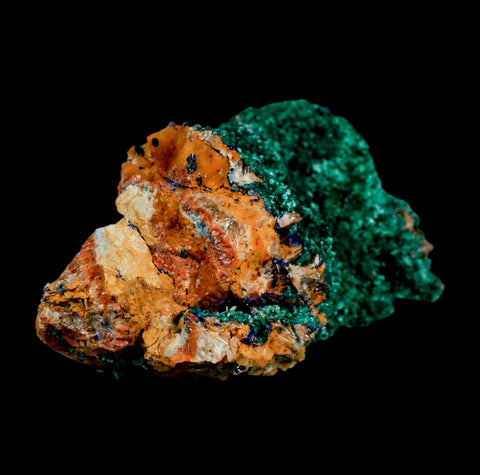 3.1" Dark Green Malachite Crystal Mineral Specimen Tiznit Province Morocco - Fossil Age Minerals