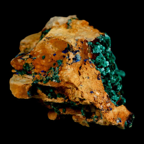 3" Dark Green Malachite Crystal Mineral Specimen On Rock Tiznit Province Morocco - Fossil Age Minerals