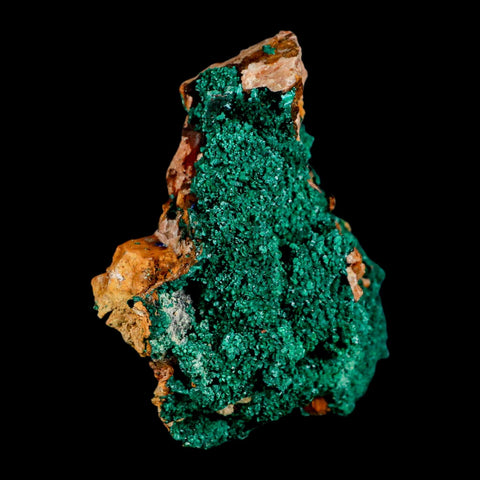 3.5" Dark Green Malachite Crystal Mineral Specimen On Rock Tiznit Province Morocco - Fossil Age Minerals