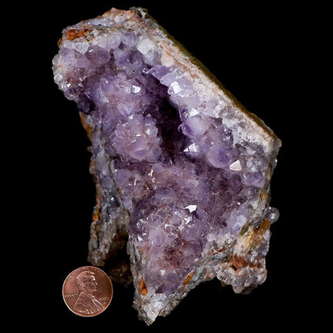 4.9" Rough Purple Amethyst Crystal Cluster Mineral Specimen Morocco - Fossil Age Minerals