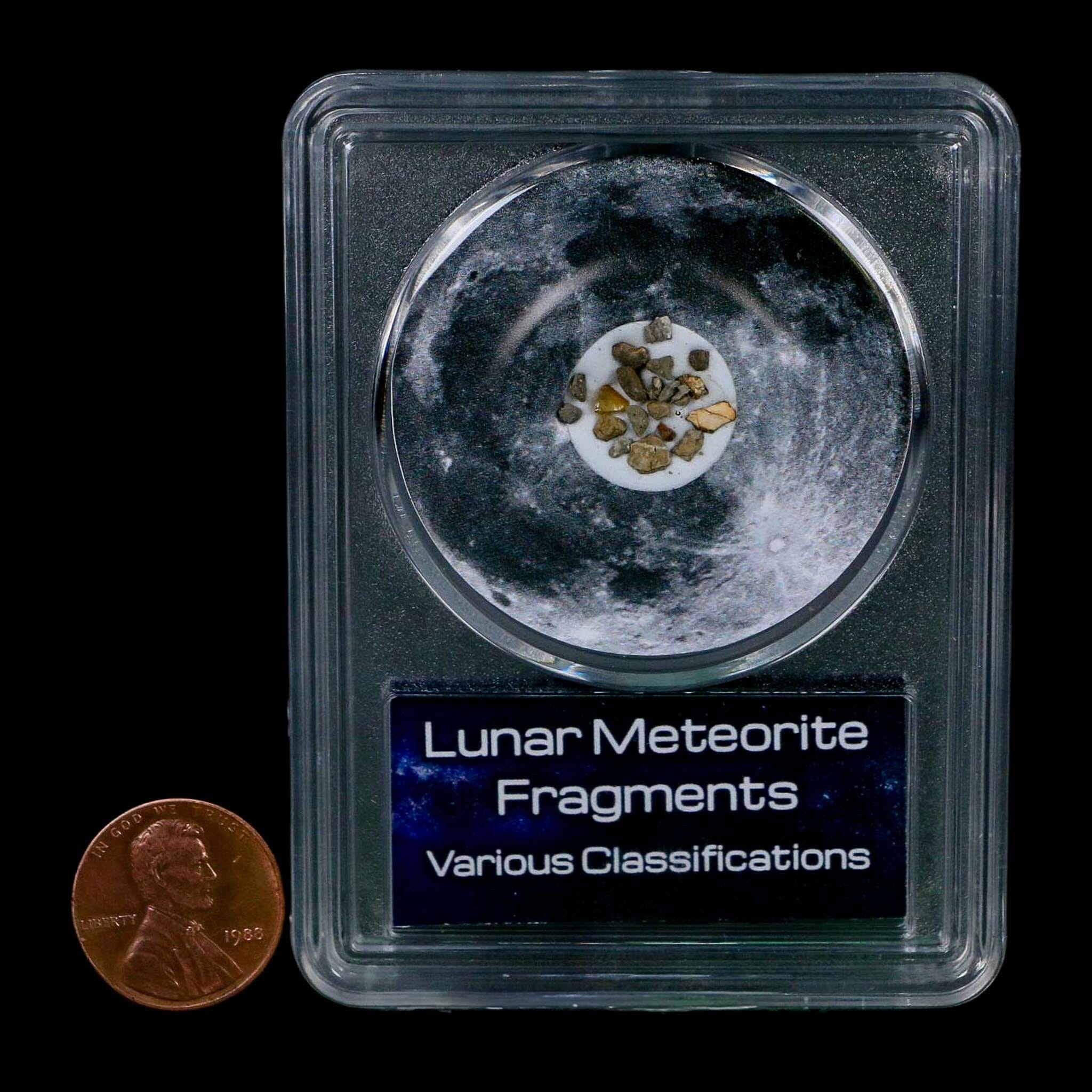 Moon Rock Lunar Meteorite Fragments Various Classifications Outer Space COA - Fossil Age Minerals