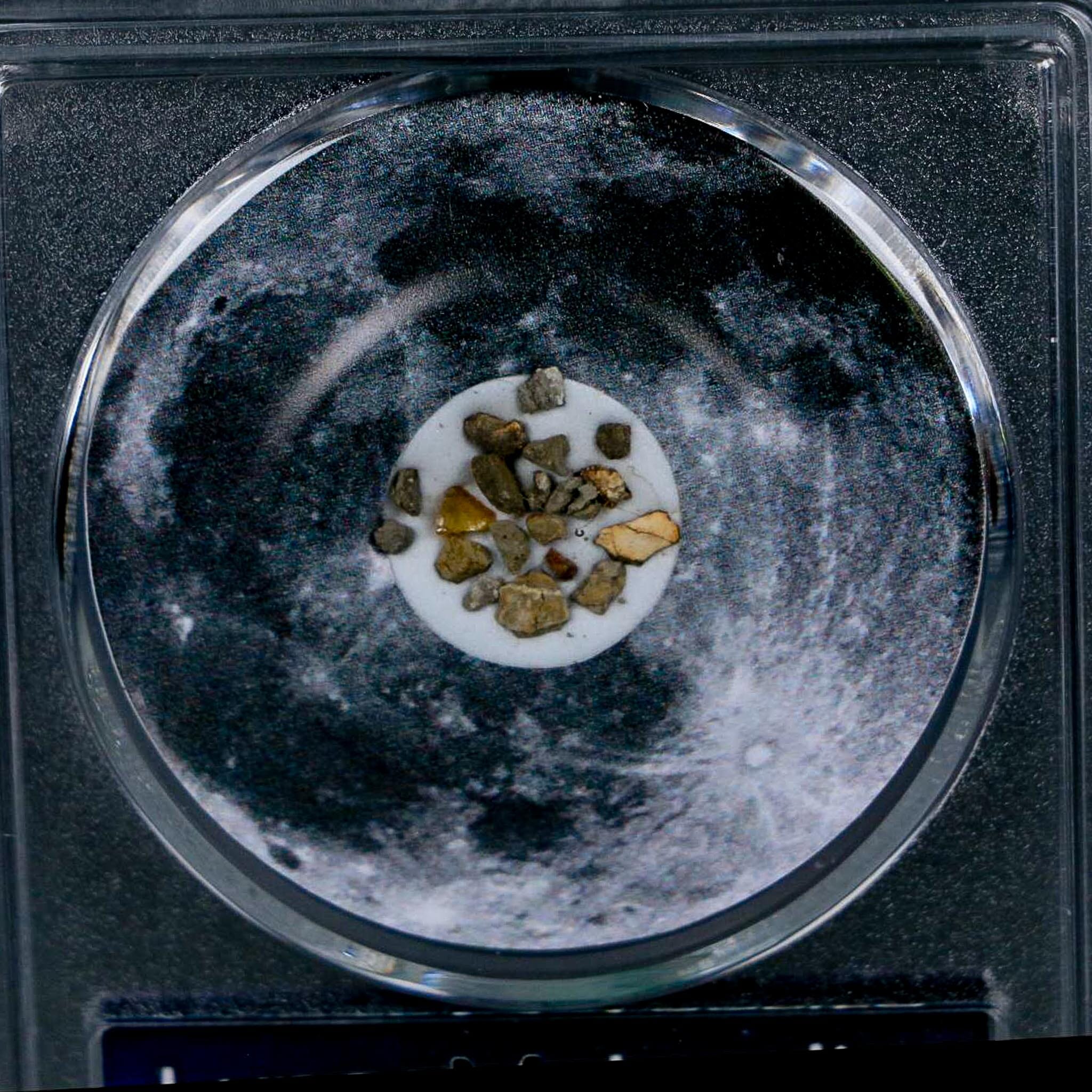 Moon Rock Lunar Meteorite Fragments Various Classifications Outer Space COA - Fossil Age Minerals
