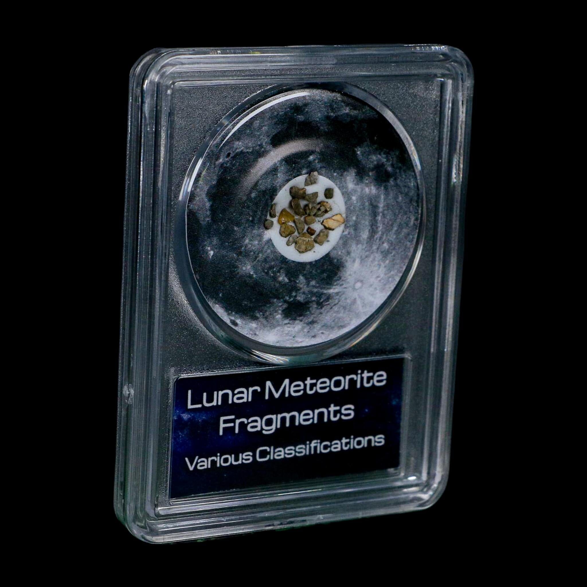 Moon Rock Lunar Meteorite Fragments Various Classifications Outer Space COA - Fossil Age Minerals