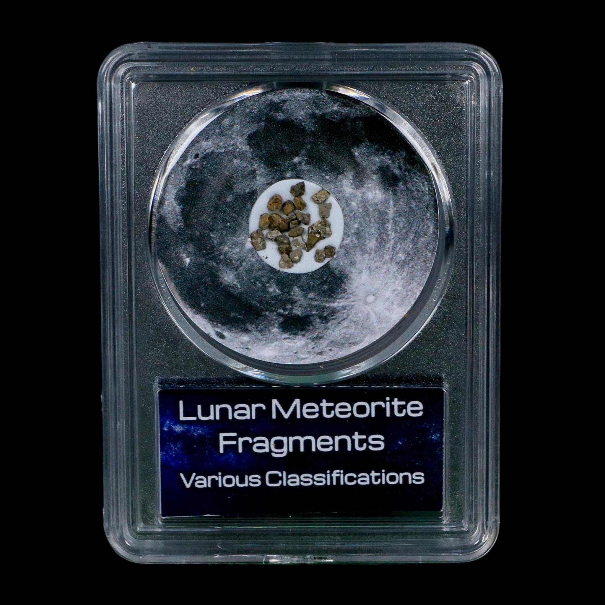 Moon Rock Lunar Meteorite Fragments Various Classifications Outer Space COA - Fossil Age Minerals
