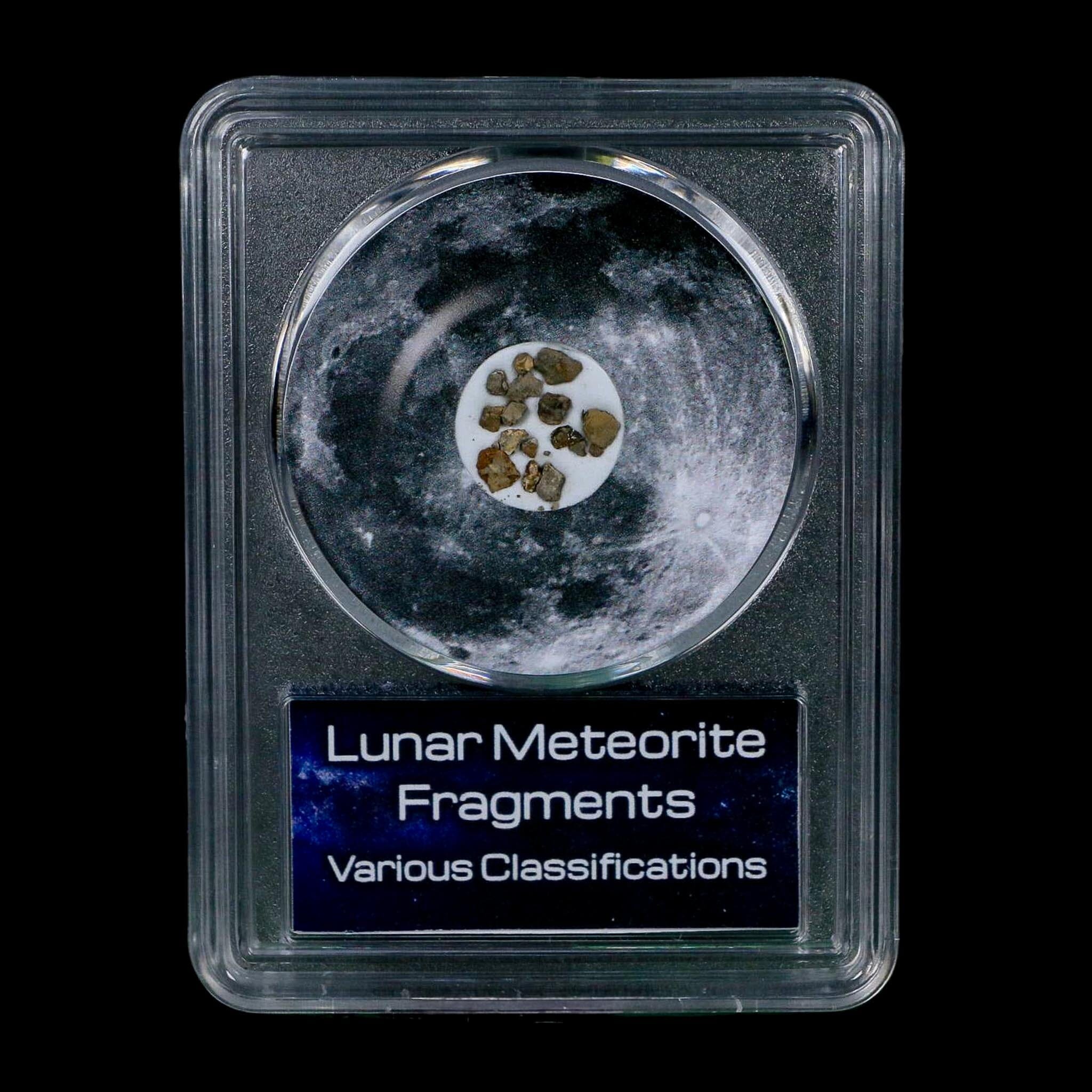 Moon Rock Lunar Meteorite Fragments Various Classifications Outer Space COA - Fossil Age Minerals