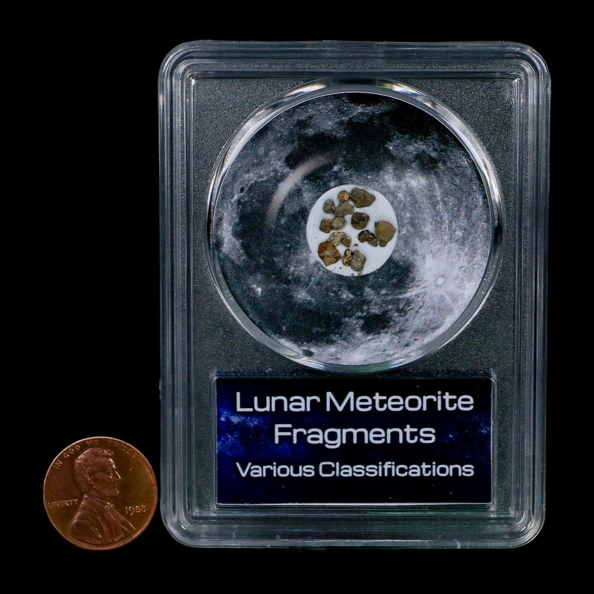 Moon Rock Lunar Meteorite Fragments Various Classifications Outer Space COA - Fossil Age Minerals