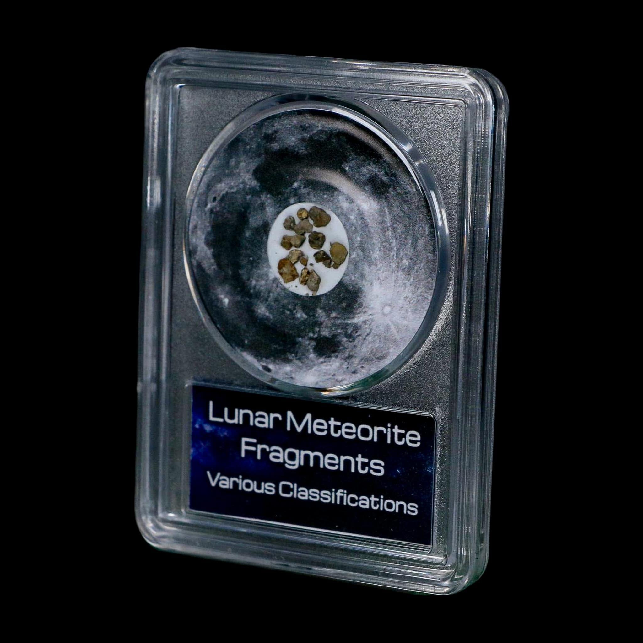 Moon Rock Lunar Meteorite Fragments Various Classifications Outer Space COA - Fossil Age Minerals