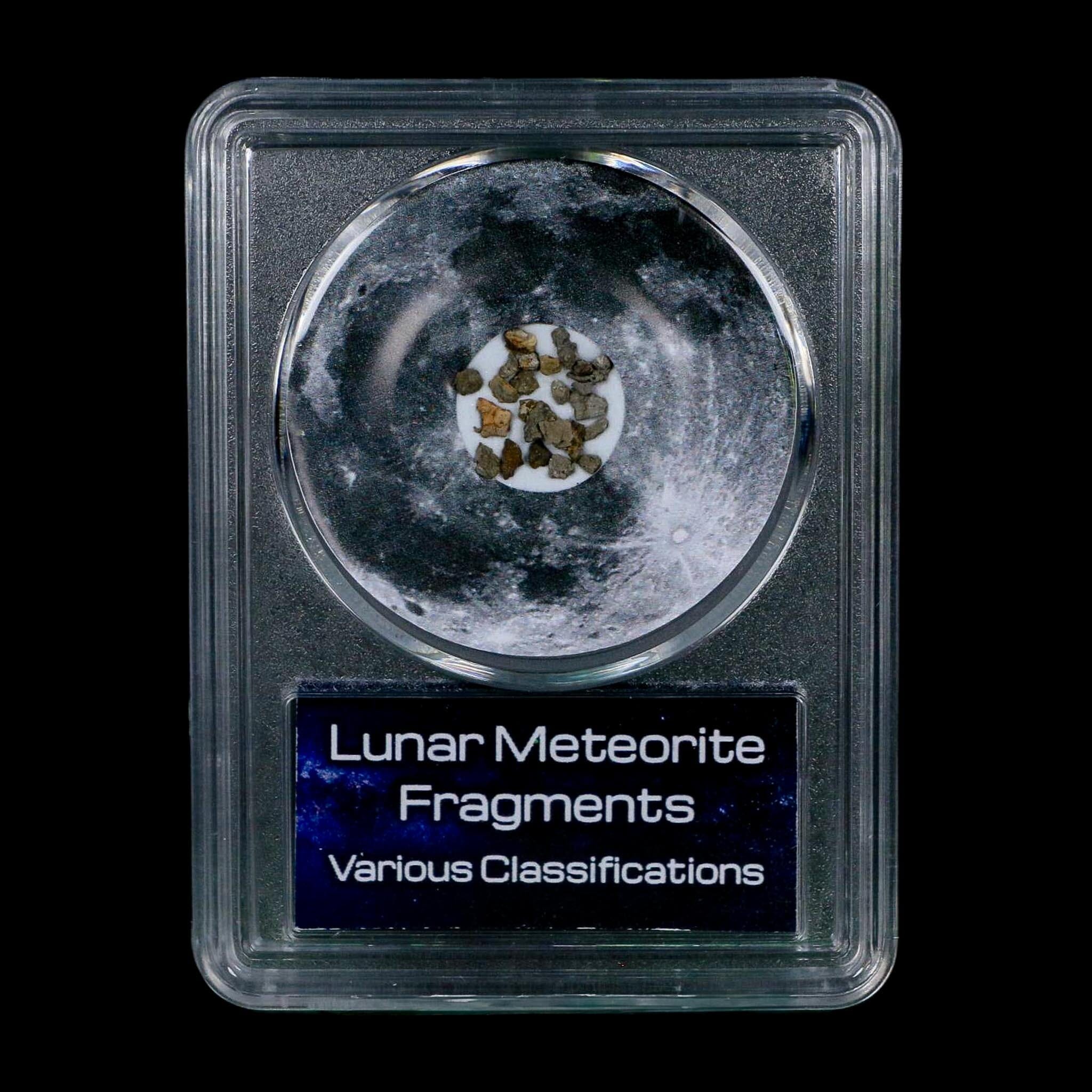 Moon Rock Lunar Meteorite Fragments Various Classifications Outer Space COA - Fossil Age Minerals
