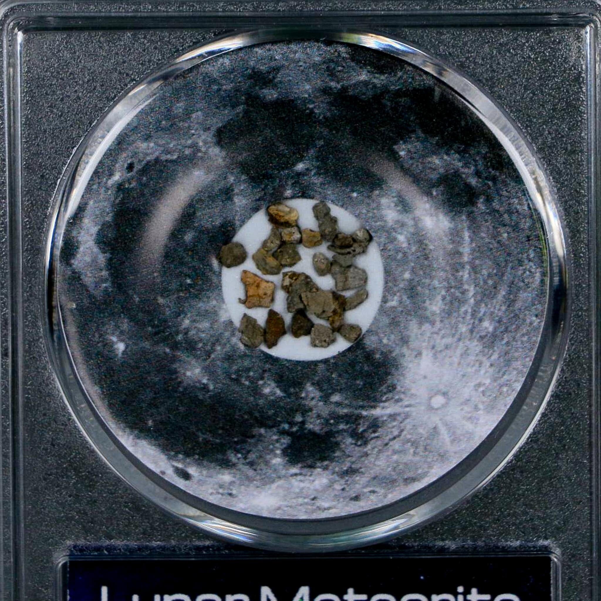 Moon Rock Lunar Meteorite Fragments Various Classifications Outer Space COA - Fossil Age Minerals