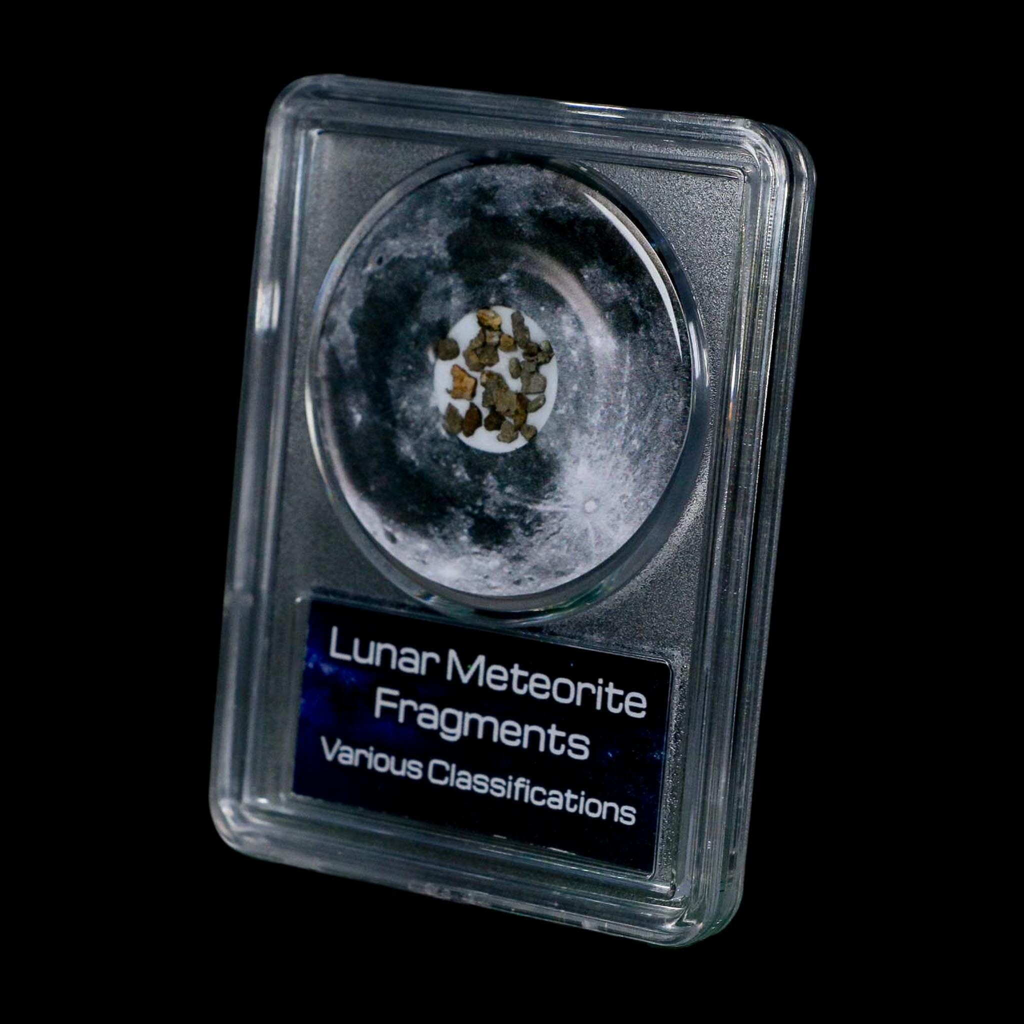 Moon Rock Lunar Meteorite Fragments Various Classifications Outer Space COA - Fossil Age Minerals
