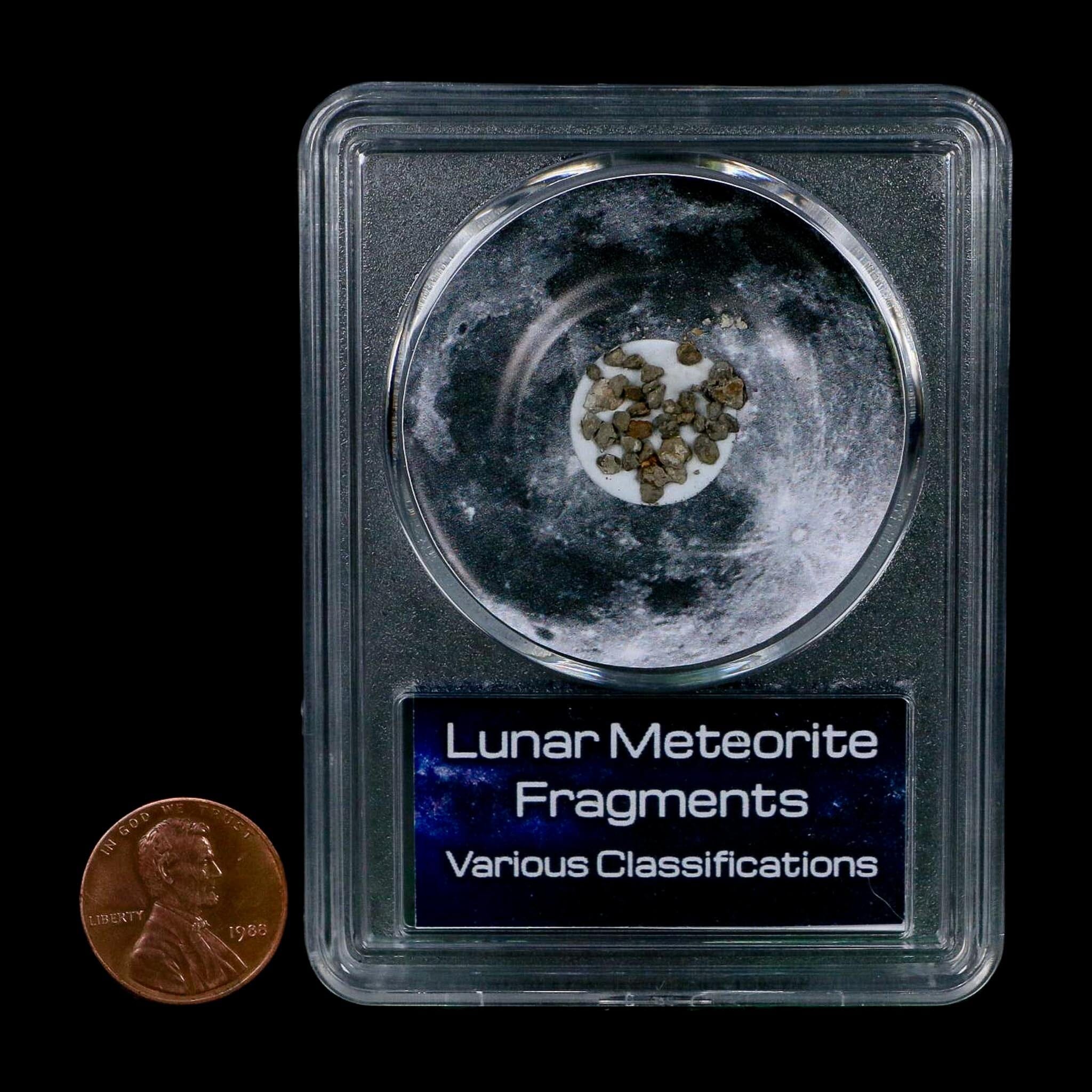 Moon Rock Lunar Meteorite Fragments Various Classifications Outer Space COA - Fossil Age Minerals