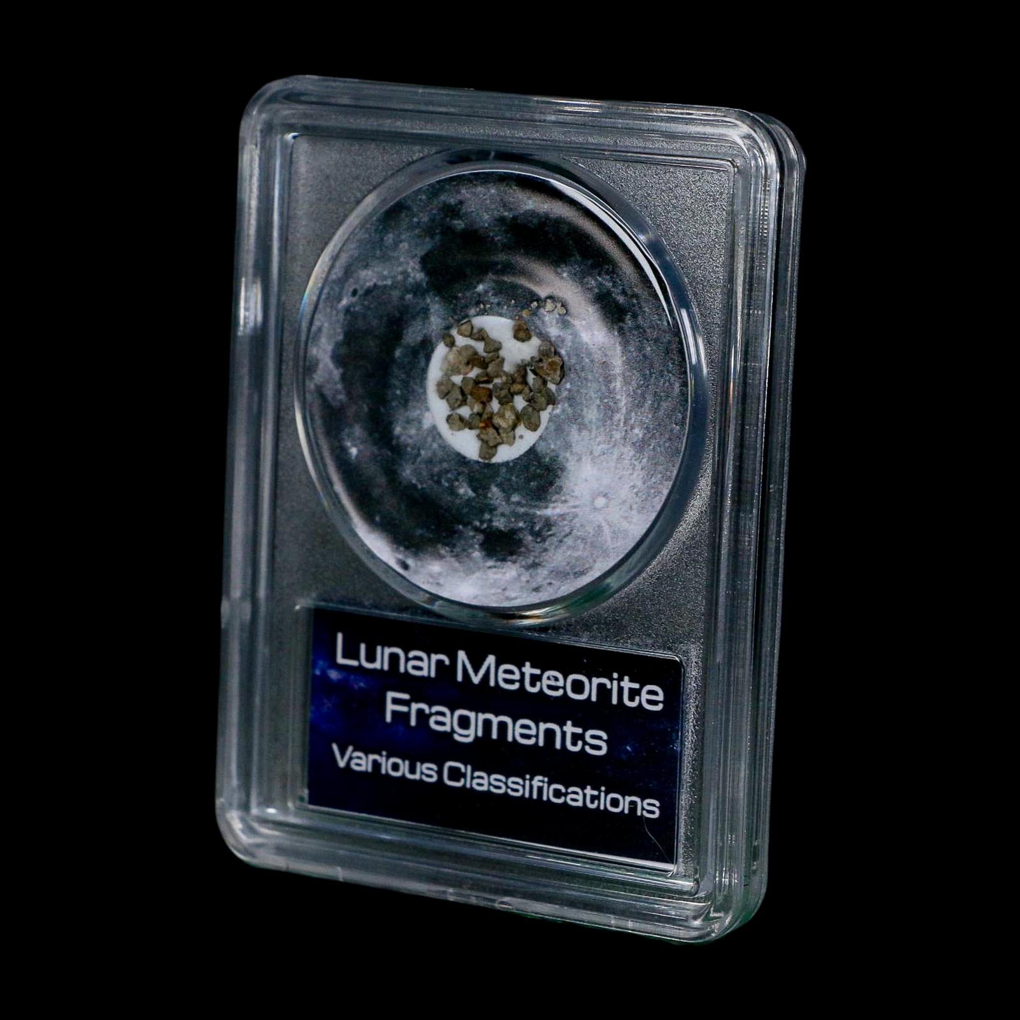 Moon Rock Lunar Meteorite Fragments Various Classifications Outer Space COA - Fossil Age Minerals