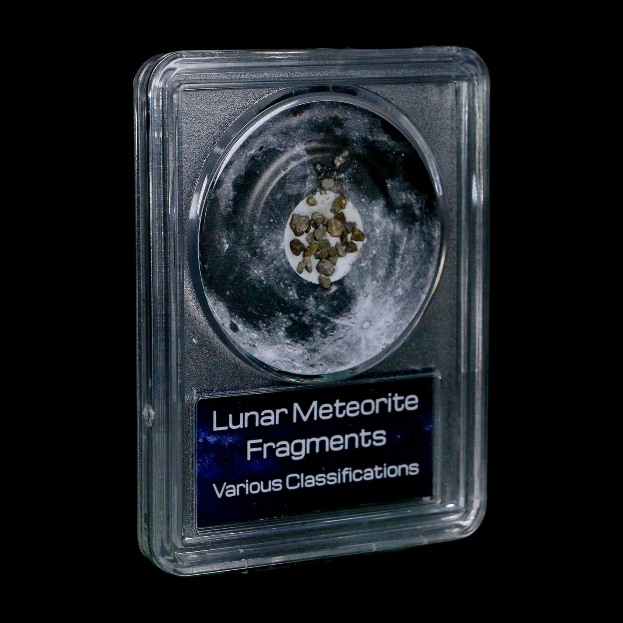 Moon Rock Lunar Meteorite Fragments Various Classifications Outer Space COA - Fossil Age Minerals