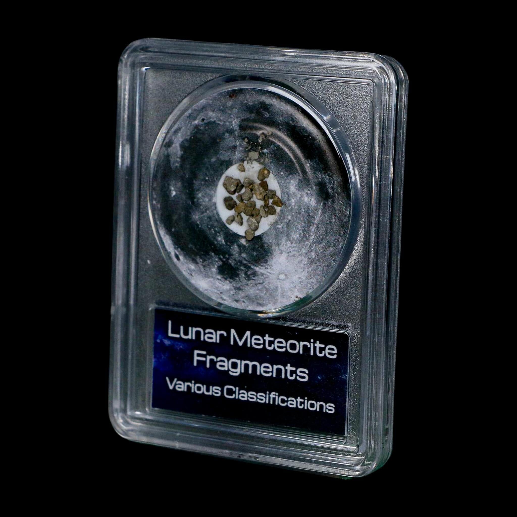 Moon Rock Lunar Meteorite Fragments Various Classifications Outer Space COA - Fossil Age Minerals