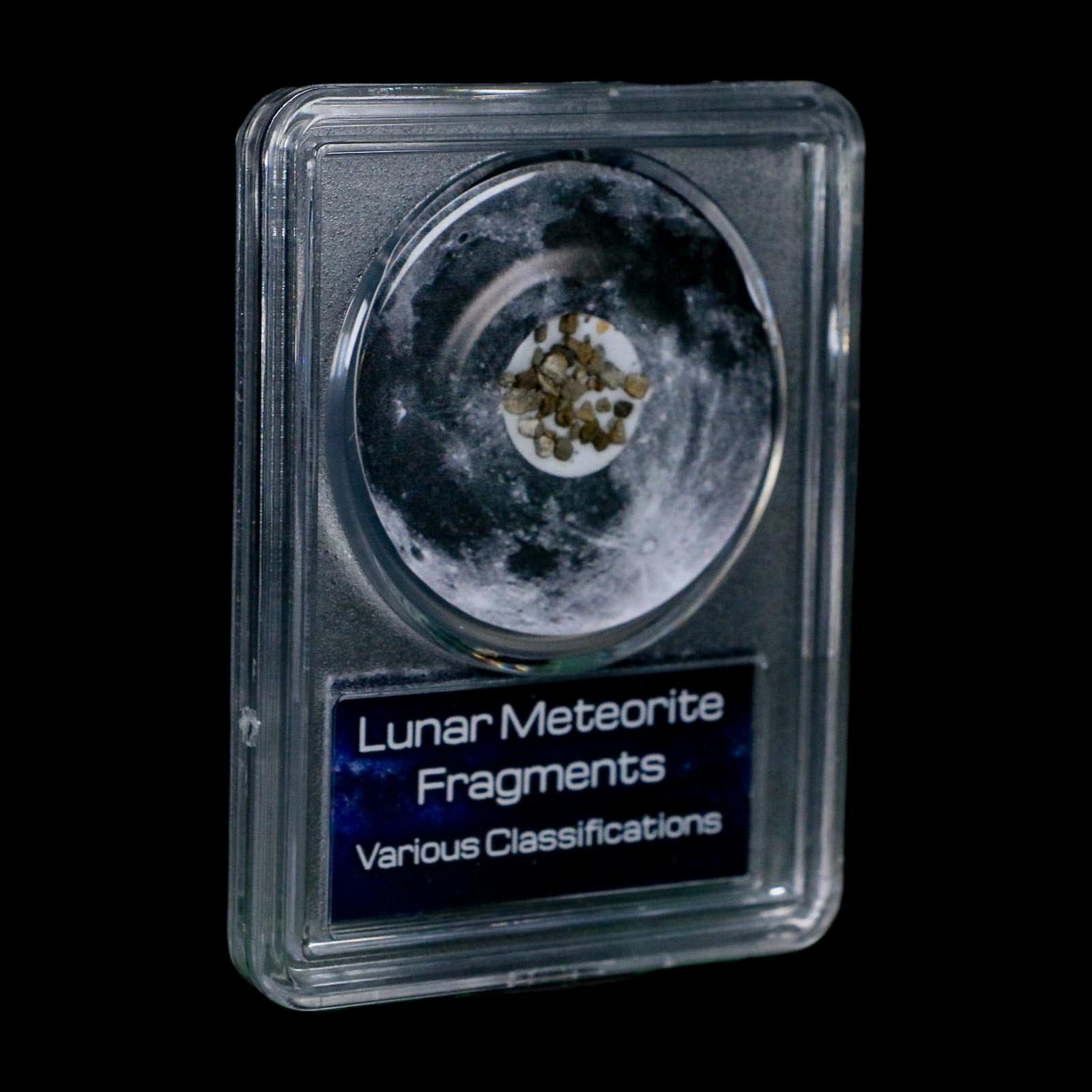 Moon Rock Lunar Meteorite Fragments Various Classifications Outer Space COA - Fossil Age Minerals