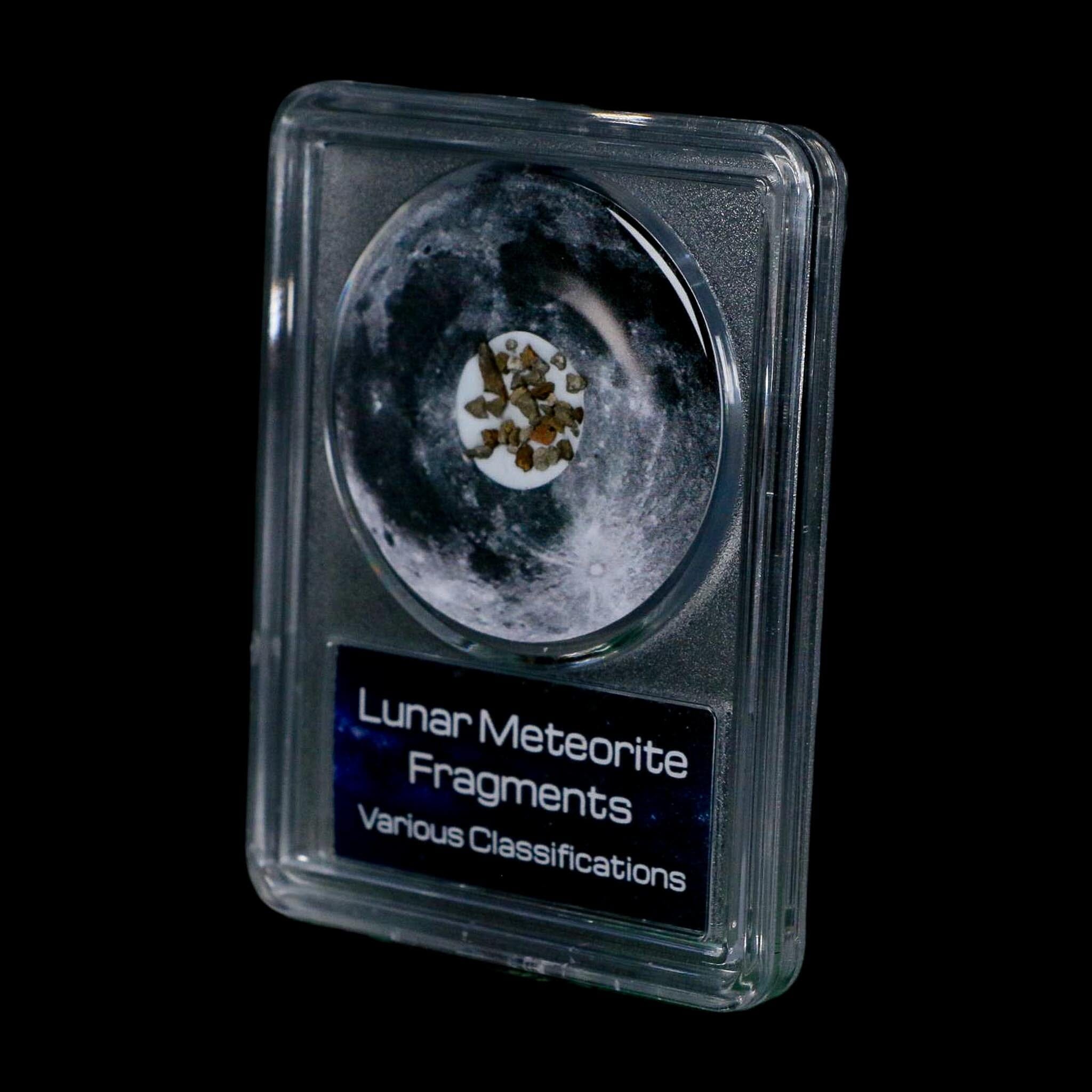Moon Rock Lunar Meteorite Fragments Various Classifications Outer Space COA - Fossil Age Minerals