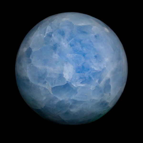 51MM Ice Blue Calcite Crystal Mineral Sphere Orb Nuevo Leon Mexico