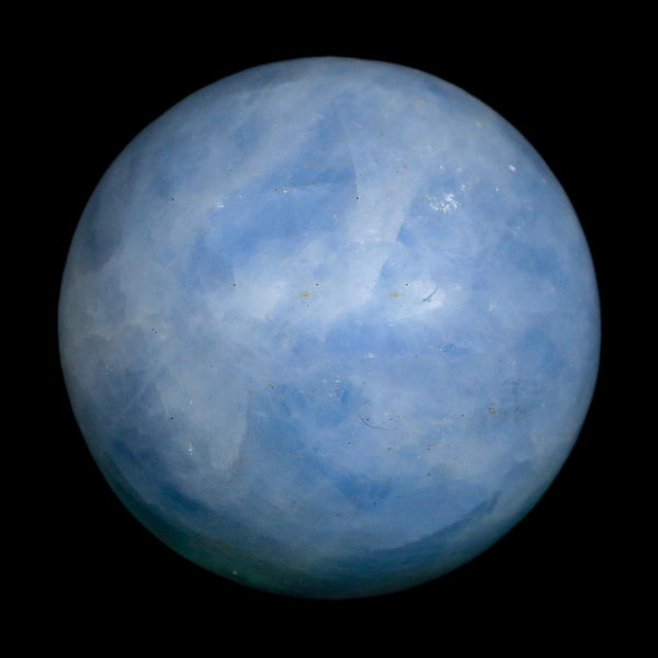 59MM Ice Blue Calcite Crystal Mineral Sphere Orb Nuevo Leon Mexico