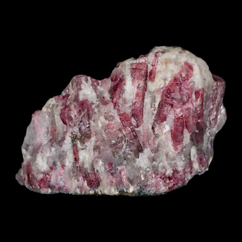 3.4" Natural Rough Pink Tourmaline on Crystal Quartz Mineral Specimen Brazil - Fossil Age Minerals