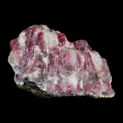3.4" Natural Rough Pink Tourmaline on Crystal Quartz Mineral Specimen Brazil - Fossil Age Minerals