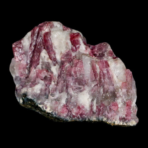 3.4" Natural Rough Pink Tourmaline on Crystal Quartz Mineral Specimen Brazil - Fossil Age Minerals