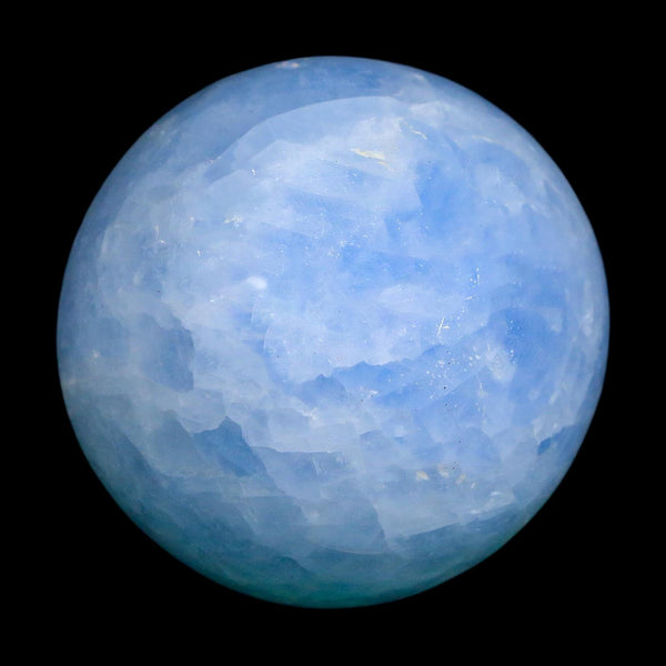 47MM Ice Blue Calcite Crystal Mineral Sphere Orb Nuevo Leon Mexico