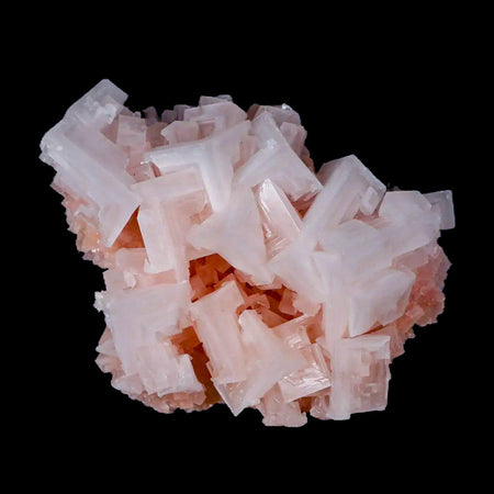 3.8" Quality Pink Halite Salt Crystals Cluster Mineral Trona, CA Searles Lake