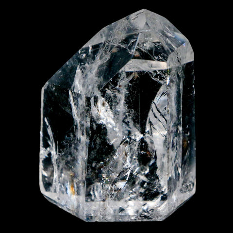 2.1" Crackle Crystal Quartz Tower Point Mineral Specimen Self Standing Brazil - Fossil Age Minerals