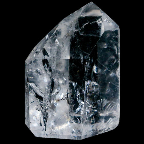 2.1" Crackle Crystal Quartz Tower Point Mineral Specimen Self Standing Brazil - Fossil Age Minerals