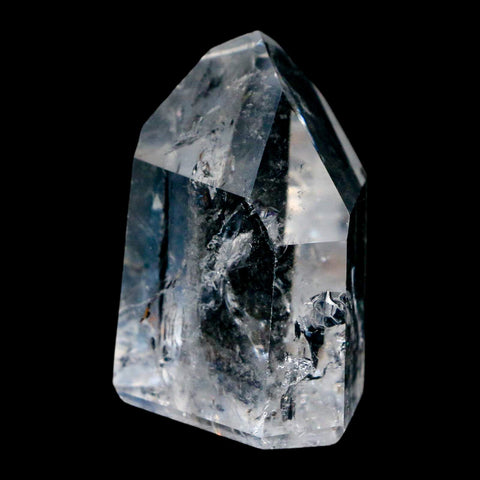 2.1" Crackle Crystal Quartz Tower Point Mineral Specimen Self Standing Brazil - Fossil Age Minerals