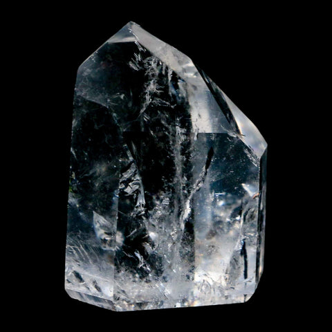 2.1" Crackle Crystal Quartz Tower Point Mineral Specimen Self Standing Brazil - Fossil Age Minerals