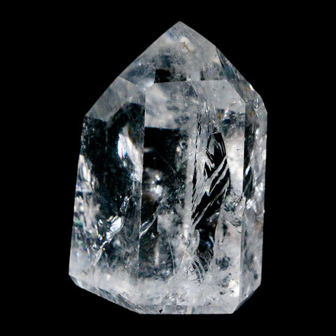 2.1" Crackle Crystal Quartz Tower Point Mineral Specimen Self Standing Brazil - Fossil Age Minerals