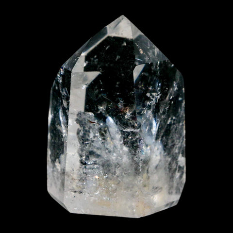 2.4" Crackle Crystal Quartz Tower Point Mineral Specimen Self Standing Brazil