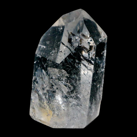 2.4" Crackle Crystal Quartz Tower Point Mineral Specimen Self Standing Brazil
