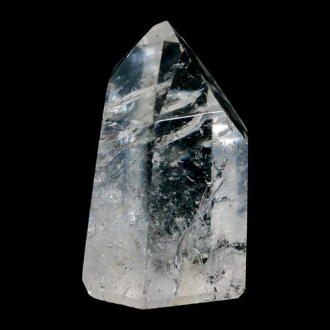 2.4" Crackle Crystal Quartz Tower Point Mineral Specimen Self Standing Brazil