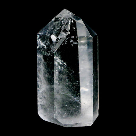 2.2" Crackle Crystal Quartz Tower Point Mineral Specimen Self Standing Brazil