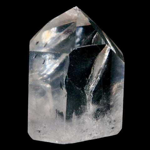 1.9" Crackle Crystal Quartz Tower Point Mineral Specimen Self Standing Brazil