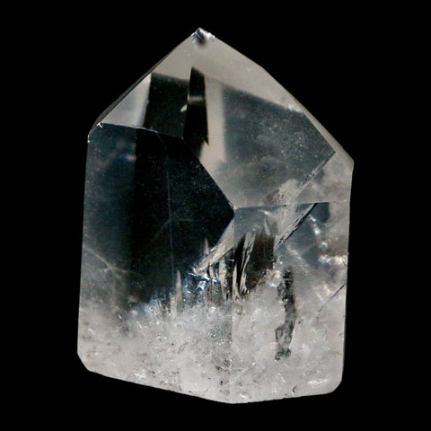1.9" Crackle Crystal Quartz Tower Point Mineral Specimen Self Standing Brazil