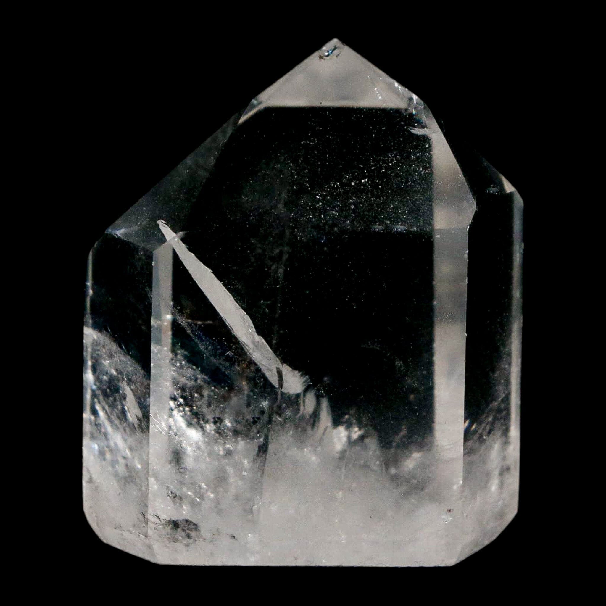 1.9" Crackle Crystal Quartz Tower Point Mineral Specimen Self Standing Brazil - Fossil Age Minerals