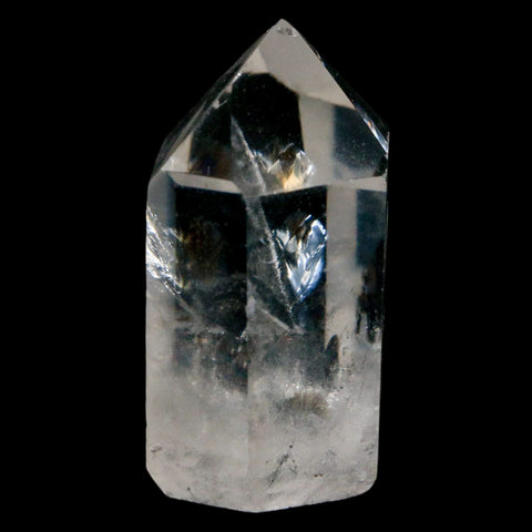 1.9" Crackle Crystal Quartz Tower Point Mineral Specimen Self Standing Brazil