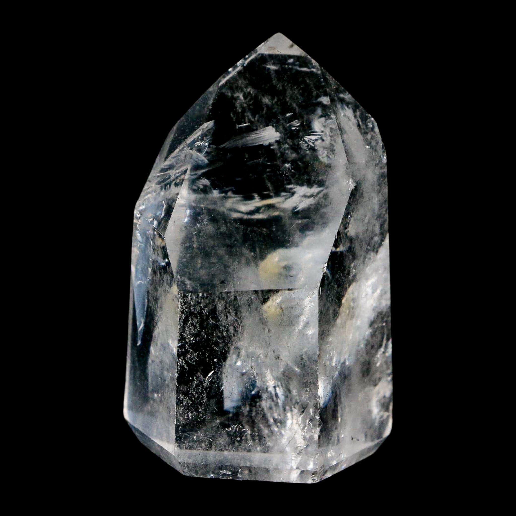 2.1" Crackle Crystal Quartz Tower Point Mineral Specimen Self Standing Brazil - Fossil Age Minerals
